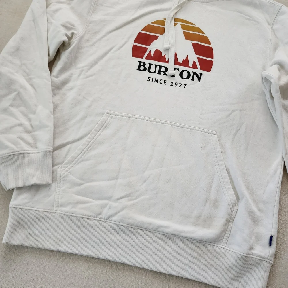 Burton white hoodie sweater medium - Picture 3 of 10